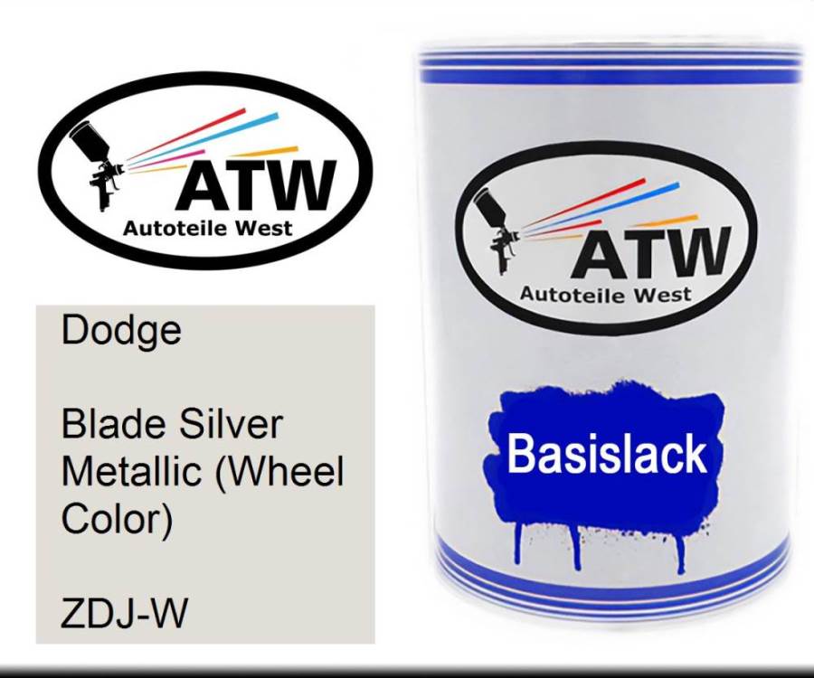 Dodge, Blade Silver Metallic (Wheel Color), ZDJ-W: 500ml Lackdose, von ATW Autoteile West.